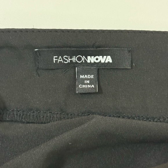 Fashion Nova Black Sheer Rhinestone Flare Pants | Small - Picture 6 of 8